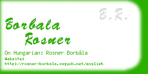 borbala rosner business card