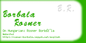 borbala rosner business card